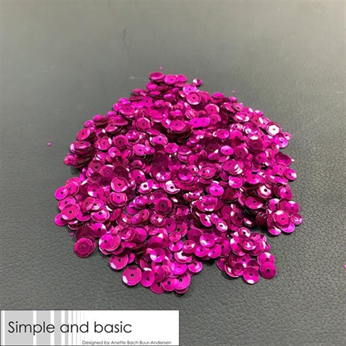 Simple and Basic pailletter/sequins Pink 4-5-6mm 30g